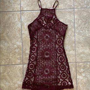 Burgundy dress